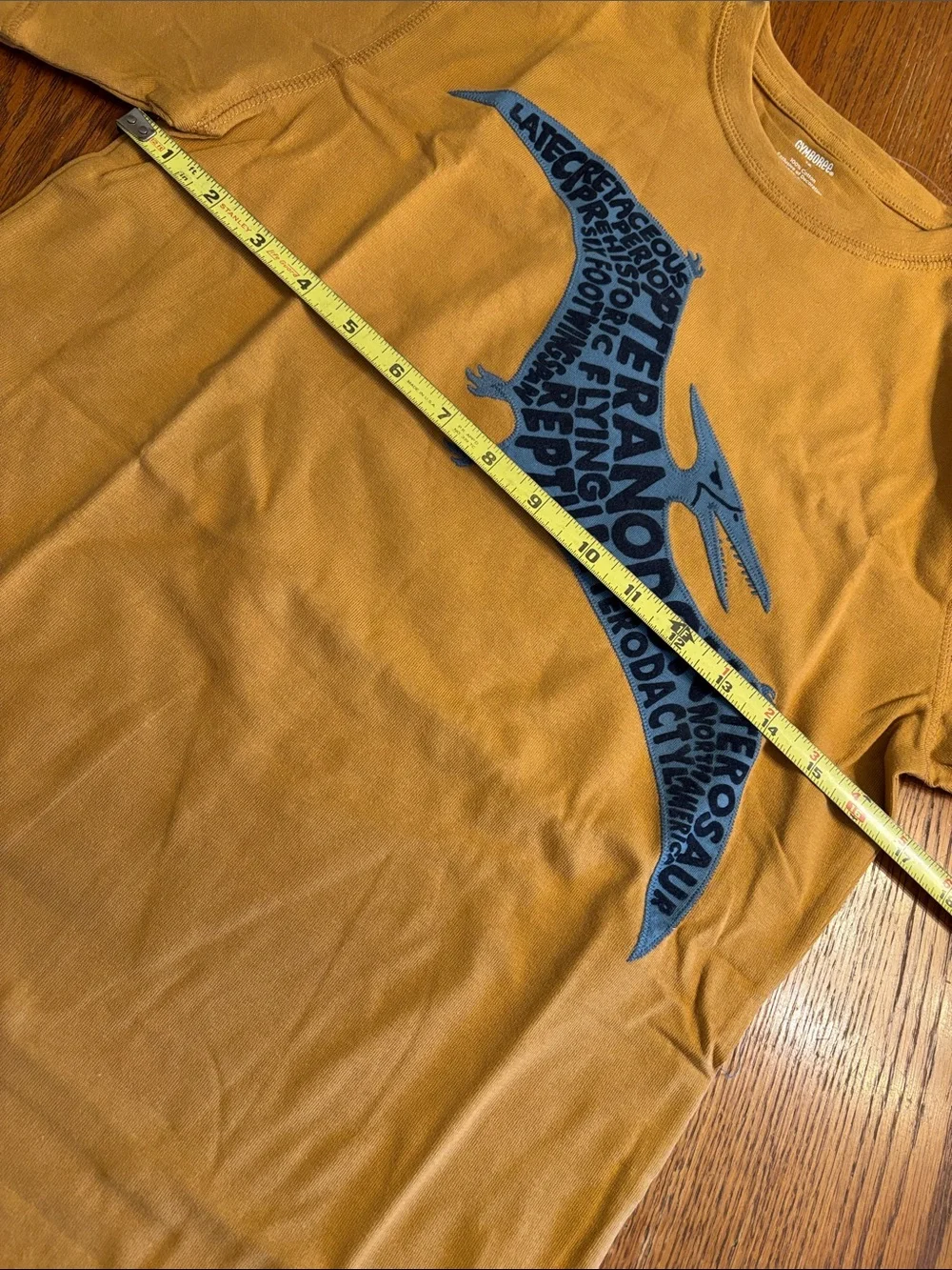 Gymboree Long-Sleeve Tee with White Layered Sleeves and Navy Pteranodon